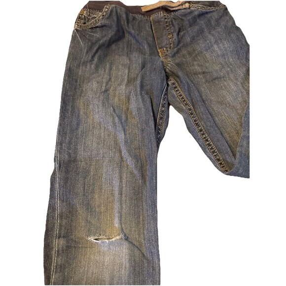 Carters Kid Jeans Girls Blue Drawstring Stretch Pockets Medium Wash Size 7/7A - Picture 3 of 6